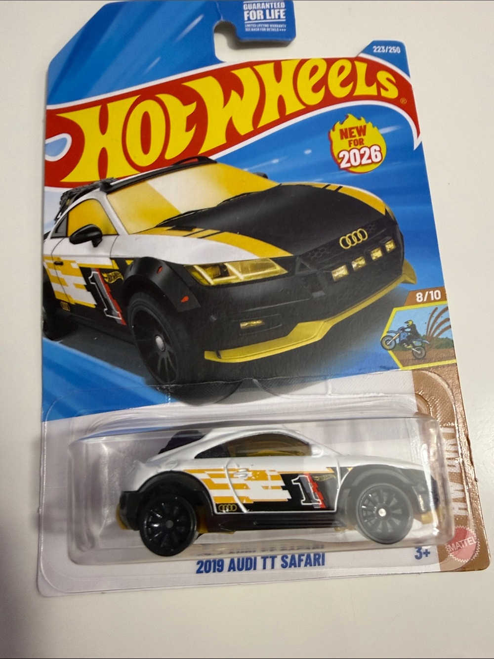 2019 Audi TT Safari Toy Car - White & Yellow